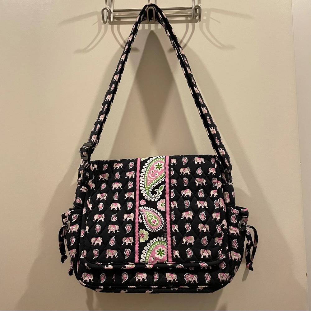 Vera Bradley Pink Elephants Messenger bag